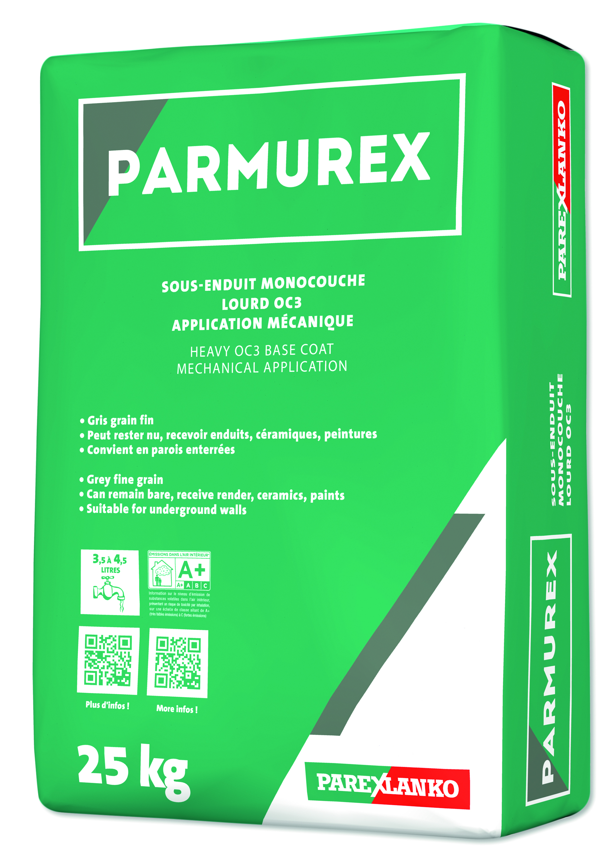 PARMUREX 25KG Sous-enduits monocouche gris
